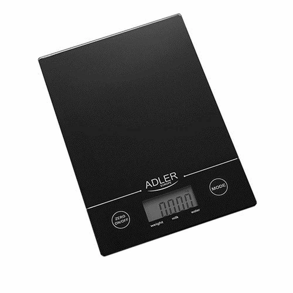 Adler | Virtuvinės svarstyklės | Adler AD 3138 | Maksimalus svoris (talpa) 5kg | Graduacija 1 g | Ekrano tipo LCD | Juodas