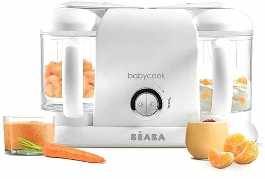 Trintuvas - garintuvas BEABA BABYCOOK PLUS 4IN1, Baltas/Sidabrinis