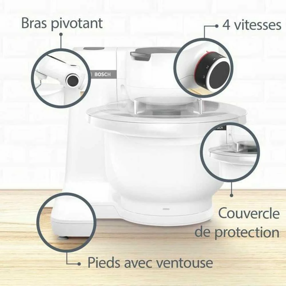 Bosch Virtuvės kombainas MUM Serie | 2 700 W, Baltas, MUMS2AW00