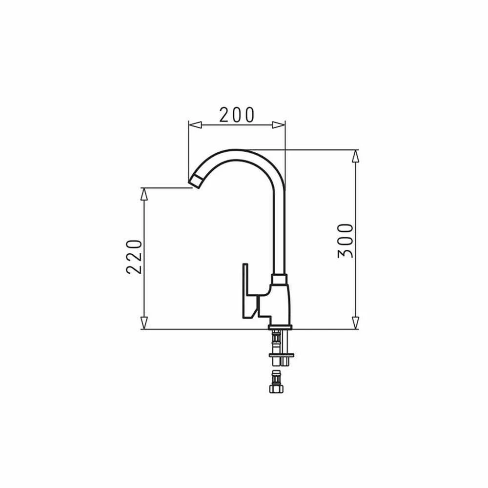 Pyramis Bello Duo Kitchen mixer 090927138 Granite, sidabrinis/juodas dotted