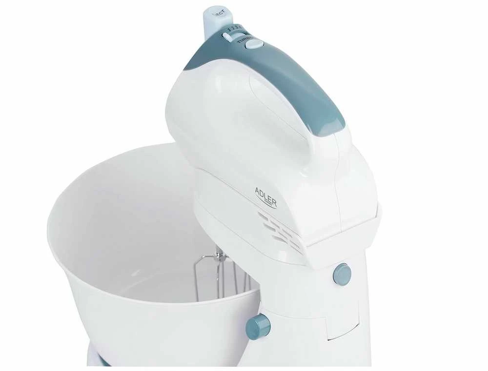 Virtuvinis kombainas Adler | Mixer | AD 4202 | Mixer with bowl | 300 W | Greičių skaičius 5 | Turbo mode | Baltas