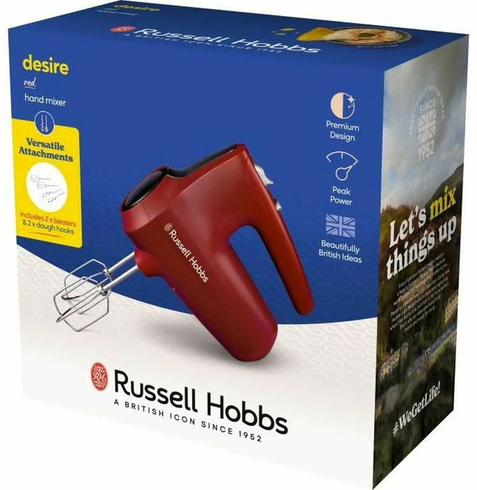 Plakiklis Russell Hobbs - Desire rankinis maišytuvas - raudonas