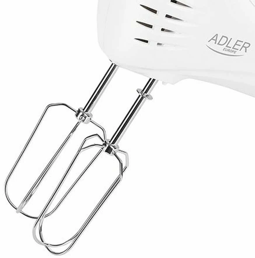Plakiklis Adler | Mixer | AD 4212 | Hand Mixer | 300 W | Greičių skaičius 5 | Turbo mode | Baltas