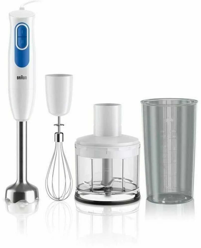 BRAUN MultiQuick 2 Rankinis maišytuvas MQ20236MWH, 600W, Nerūdijantis plienas blades, Baltas/mėlynas