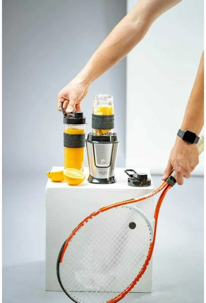 Adler | Maišytuvas | AD 4081 | Tabletop | 800 W | Jar material BPA Free Plastic | Jar capacity 0.4 + 0.57 L | Ice crushing | Juodas/Nerūdijantis plienas
