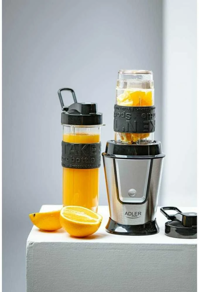 Adler | Maišytuvas | AD 4081 | Tabletop | 800 W | Jar material BPA Free Plastic | Jar capacity 0.4 + 0.57 L | Ice crushing | Juodas/Nerūdijantis plienas