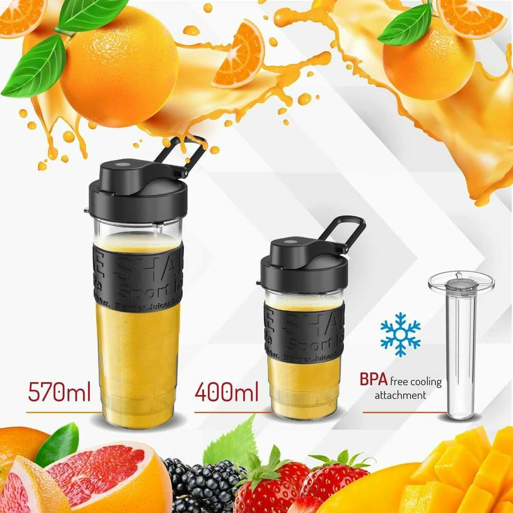 Adler | Maišytuvas | AD 4081 | Tabletop | 800 W | Jar material BPA Free Plastic | Jar capacity 0.4 + 0.57 L | Ice crushing | Juodas/Nerūdijantis plienas