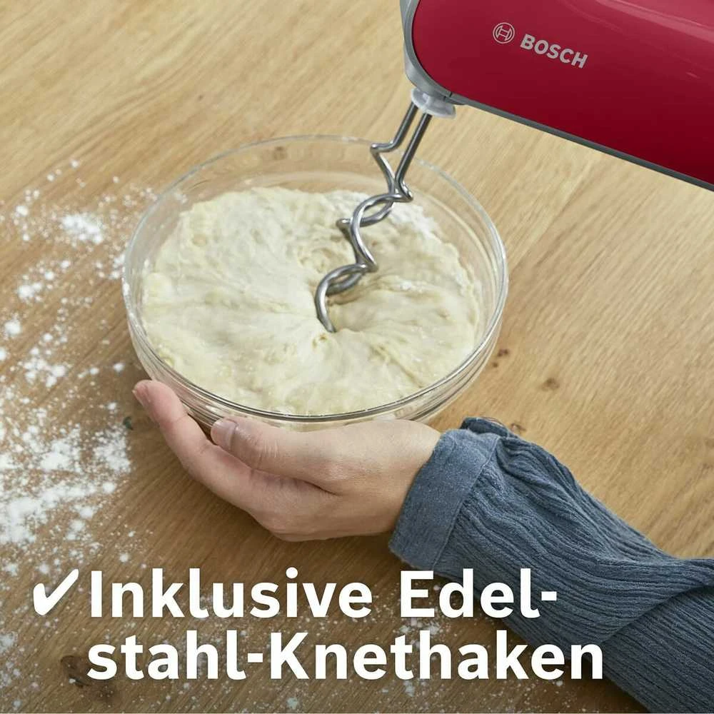 Bosch | Mixer | Styline MFQ40303 | Hand Mixer | 500 W | Greičių skaičius 5 | Turbo mode | Raudona