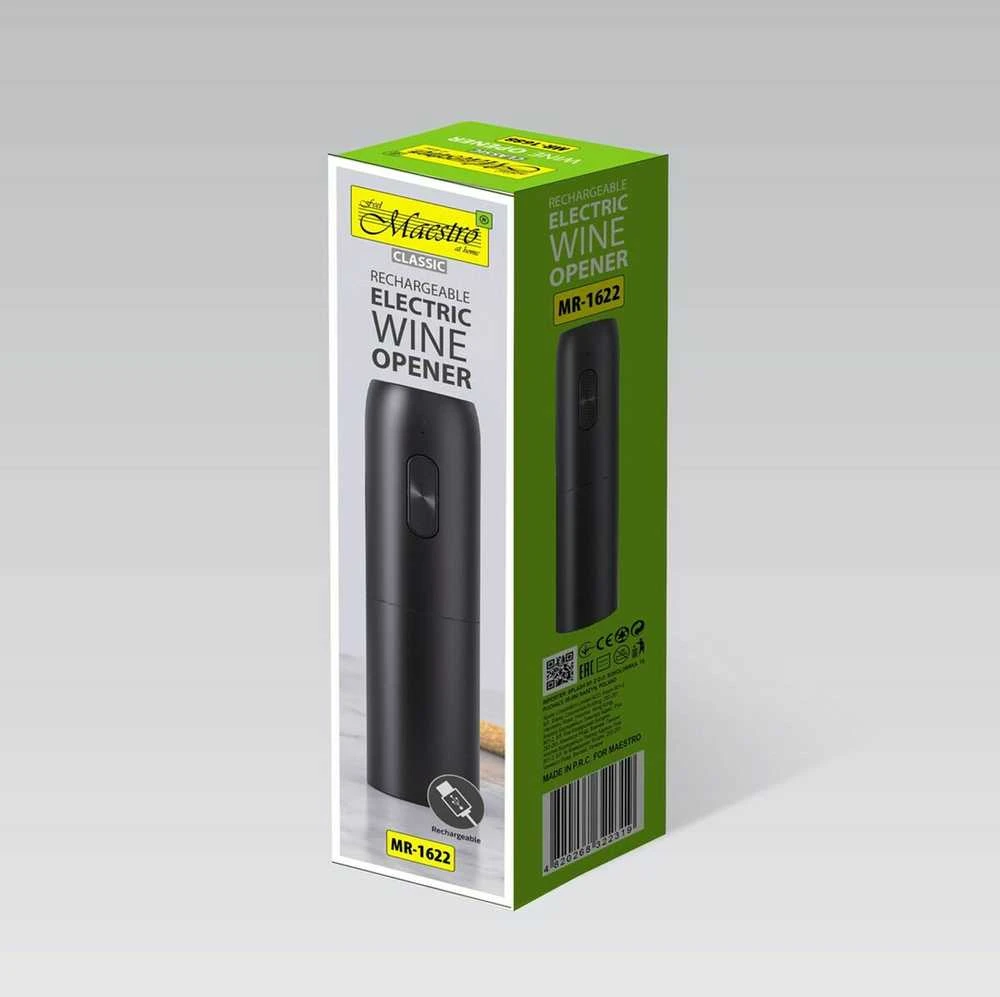 MAESTRO MR-1622 USB elektrinis vyno kamščiatraukis
