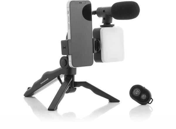 Vloginimui skirtas rinkinys su šviesa, mikrofonu ir nuotolinio valdymo pultu Plodni InnovaGoods 6 Dalys