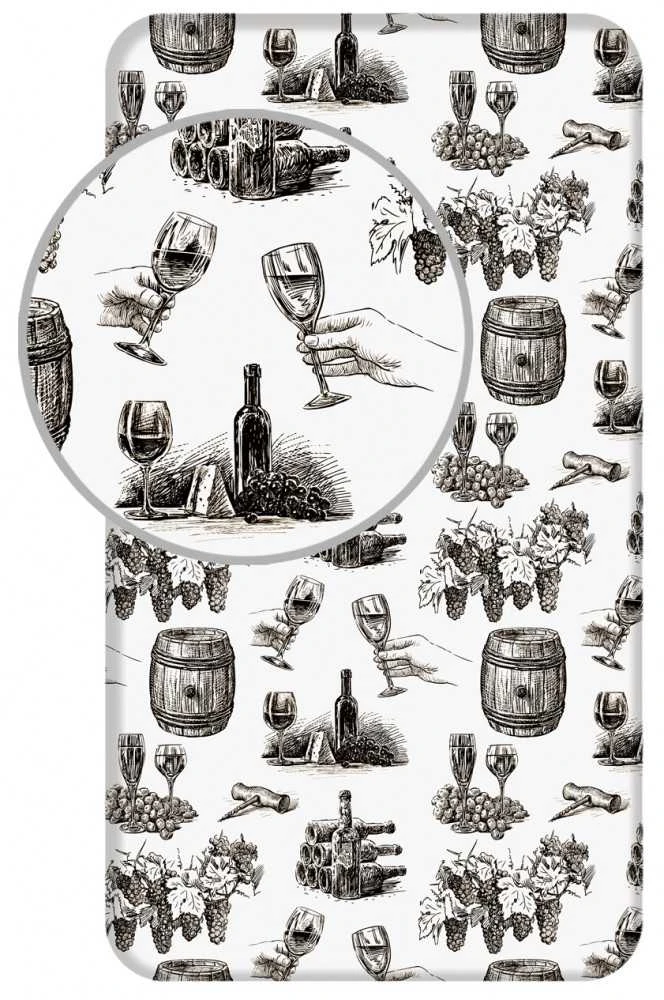 Wine Paklodė su guma, 90x200+25 cm