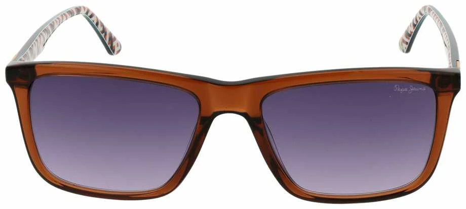 Pepe Jeans PJ7433 rudi akiniai su violetiniais lęšiais