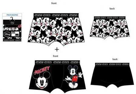 Vyriški Disney Mickey bokseršortai, 2 vnt./pakuotė, XL