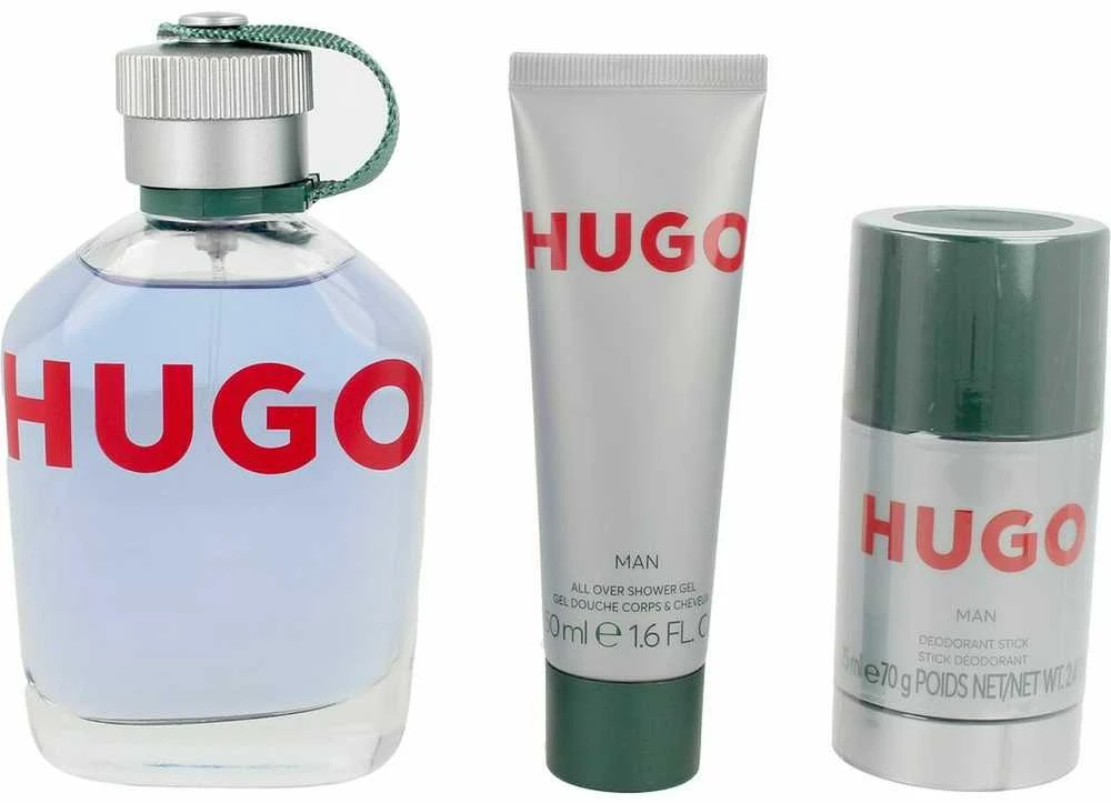 Hugo Boss HUGO Man rinkinys vyrams (EDT, 125 ml + dezodorantas, 75 ml + dušo gelis, 50 ml)