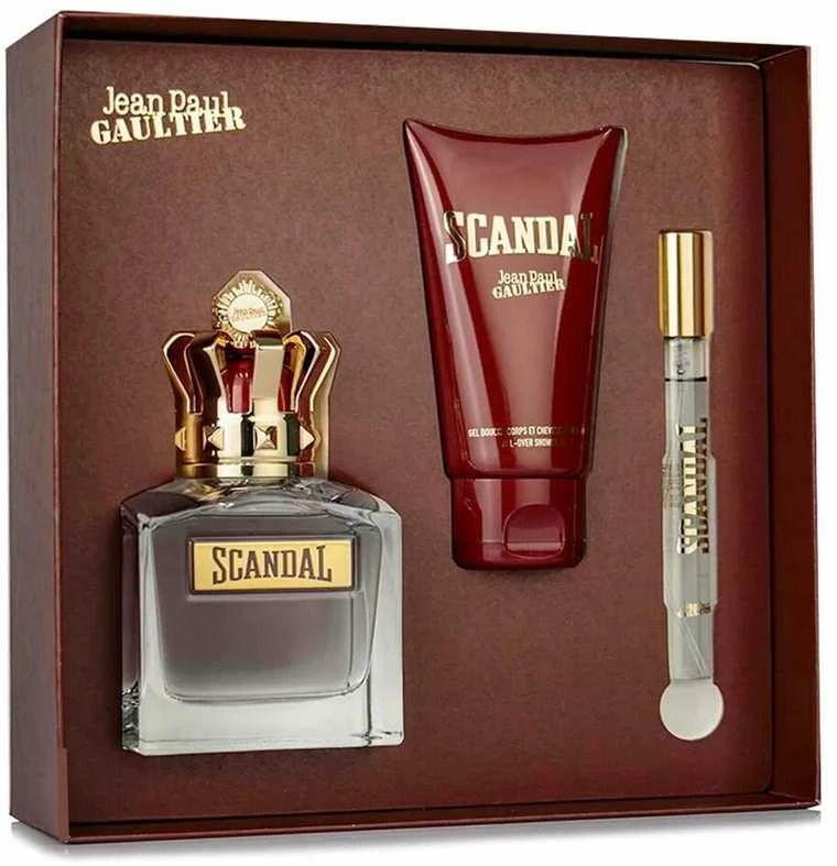 Jean Paul Gaultier Scandal Pour Homme rinkinys vyrams (EDT, 100 ml + EDT, 10 ml + dušo želė, 75 ml)