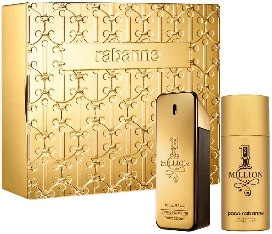 Paco Rabanne 1 Million tualetinis vanduo purškiklis, 100 ml rinkinys, 2 vnt. Kalėdų 2023 m.