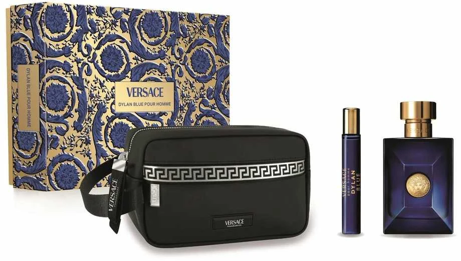 Kvepalų rinkinys vyrams Versace Dylan Blue Pour Homme (EDT, 100 ml + EDT, 10 ml + kosmetinė)
