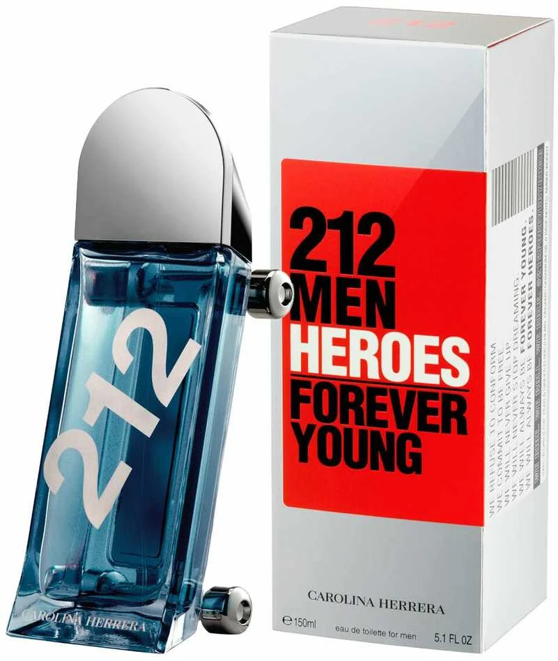 Carolina Herrera 212 Vyrų herojai, tualetinis vanduo, purškiamas 150ml