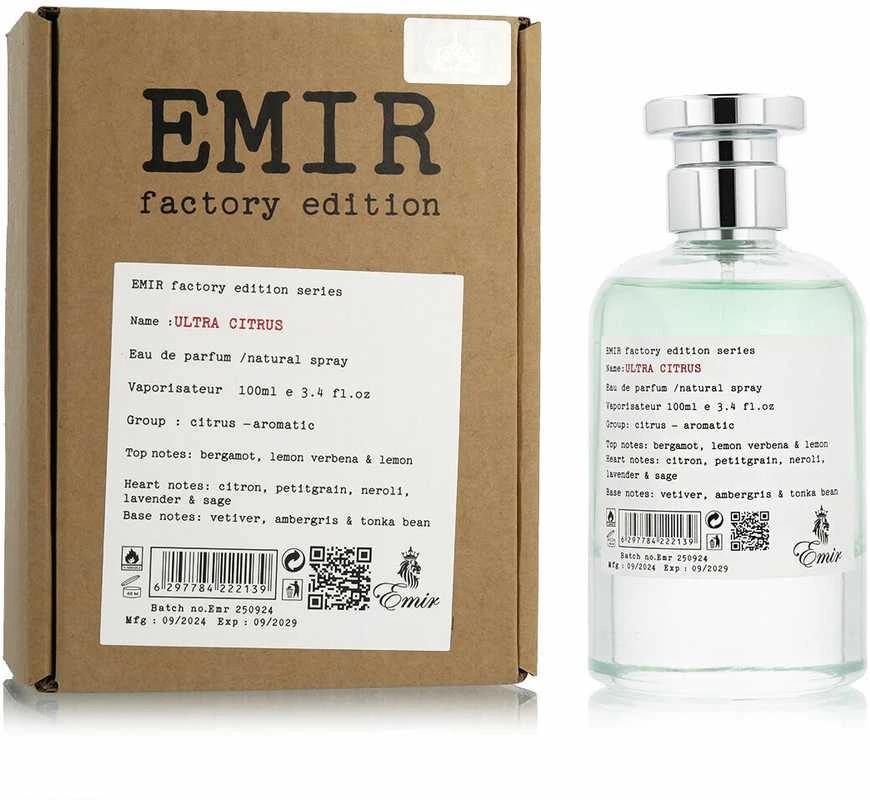 Emir Ultra Citrus Factory Edition EDP parfumuotas vanduo unisex, 100 ml