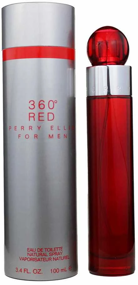 Perry Ellis 360 Raudona EDT tualetinis vanduo vyrams, 100 ml