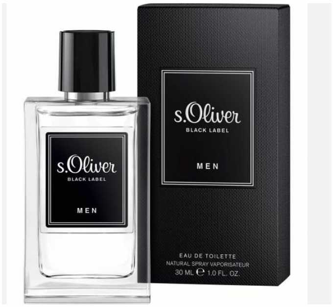 s.Oliver Juodas Label Men EDT tualetinis vanduo vyrams, 30 ml