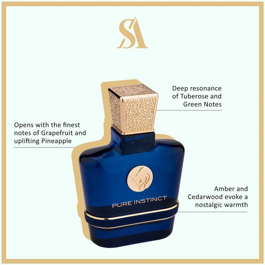 Swiss Arabian Pure Instinct EDP parfumuotas vanduo vyrams, 100 ml