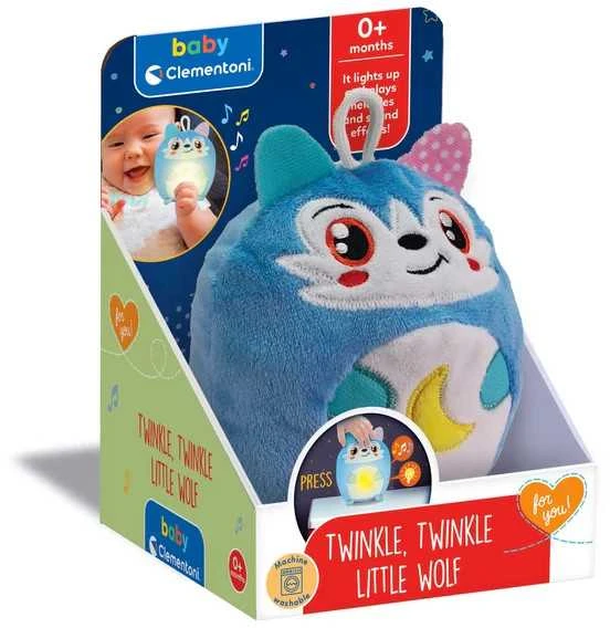 „Wolf Twinkle Twinkle“ naktinė lemputė ir žaislas „Clementoni“
