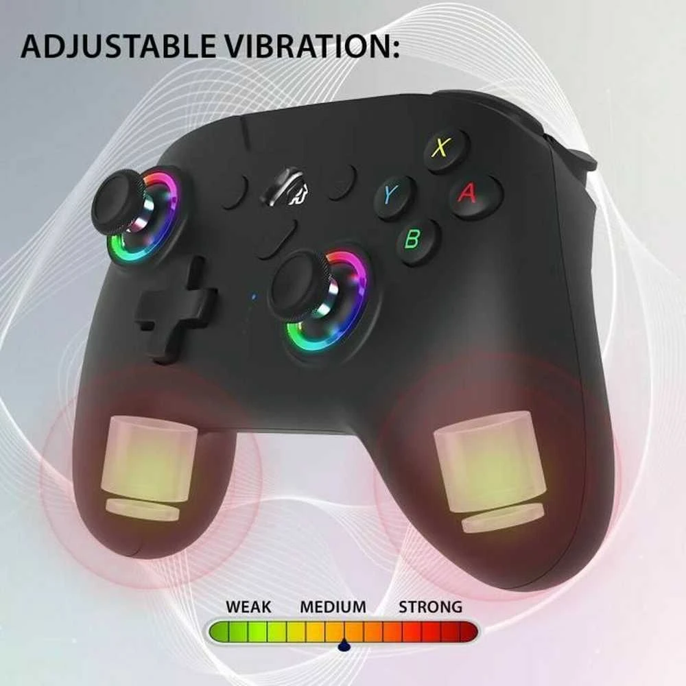 Subsonic belaidis LED valdiklis, juodas – „Nintendo Switch“