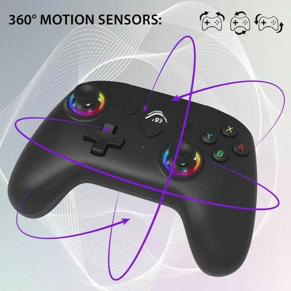 Subsonic belaidis LED valdiklis, juodas – „Nintendo Switch“