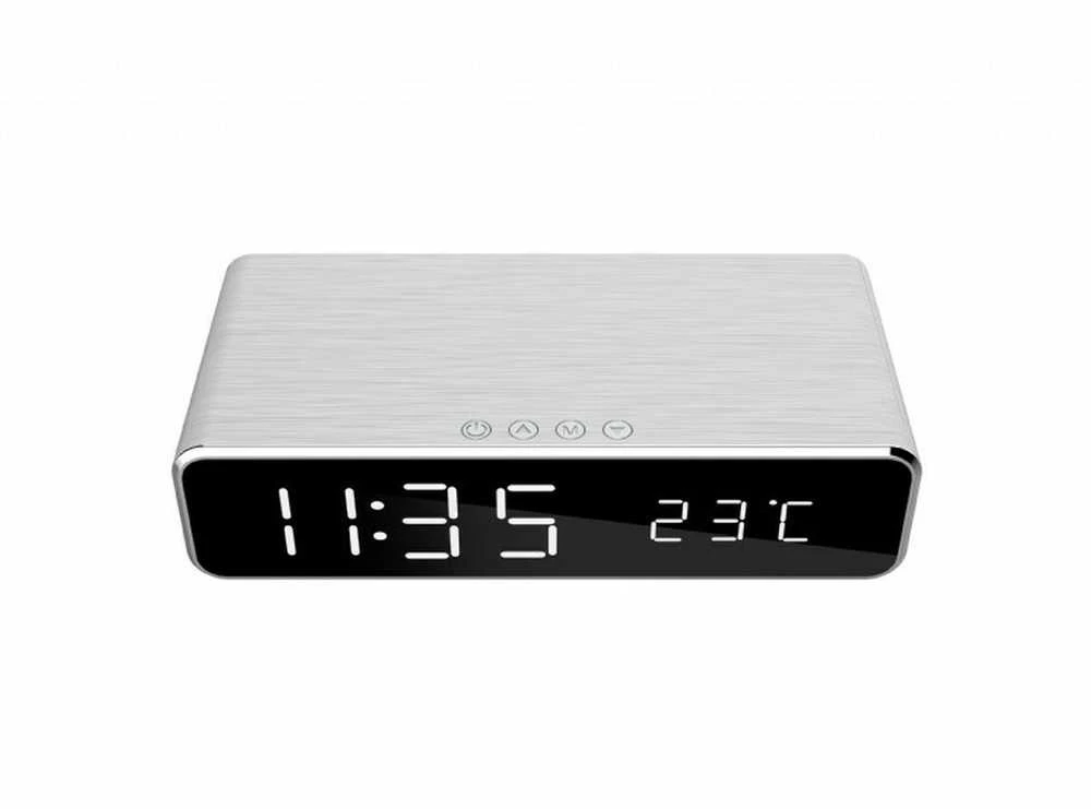 GEMBIRD DAC-WPC-01 skaitmeninis žadintuvas su belaidžio įkrovimo funkcija, juodas