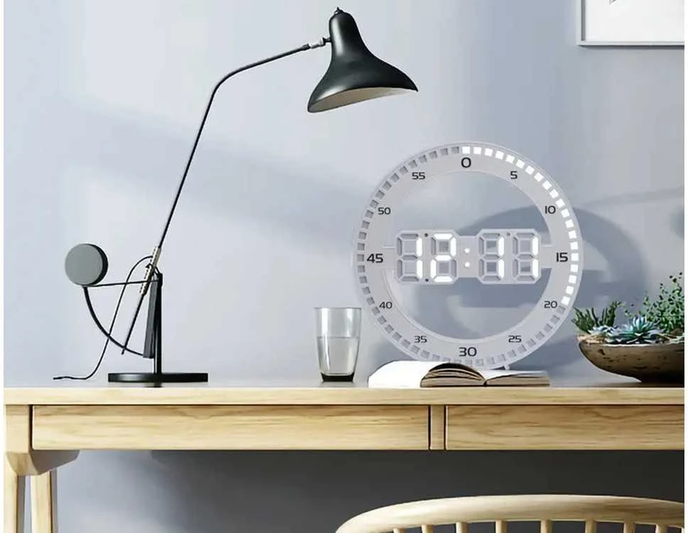 Elektroninis LED laikrodis su žadintuvu ir termometru