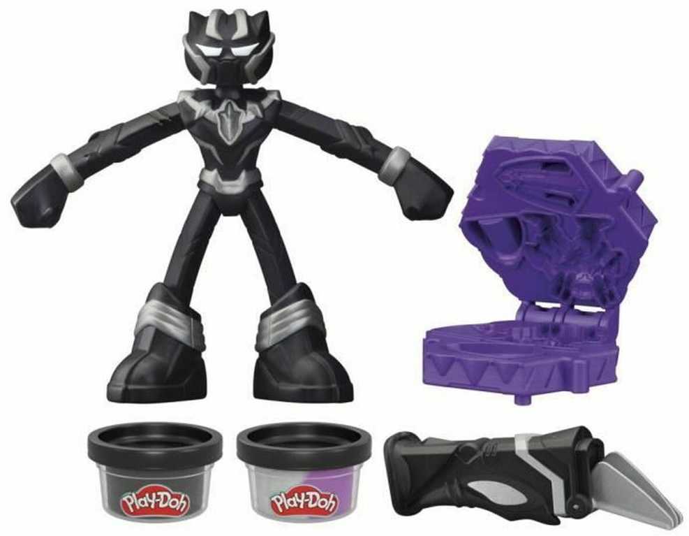 Hasbro Play-doh Marvel Juodas Panther rinkinys su figūrėle, 2 spalvos