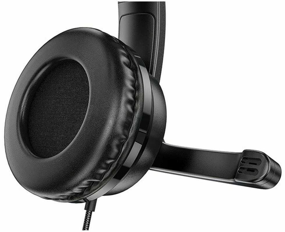 Laisvų rankų įranga Hoco W103 Gaming su mikrofonu juoda (1.2m laidas)