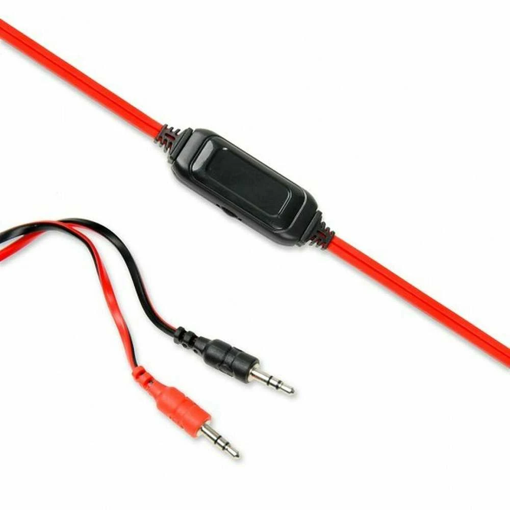 Universalios kompiuterinės ausinės I-BOX HPI 1528 MV, 2x 3.5mm, Juoda-raudona