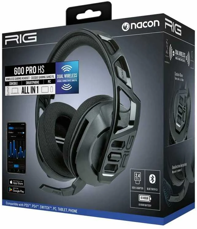 Ausinės Nacon RIG 600 PRO HS, Juodos