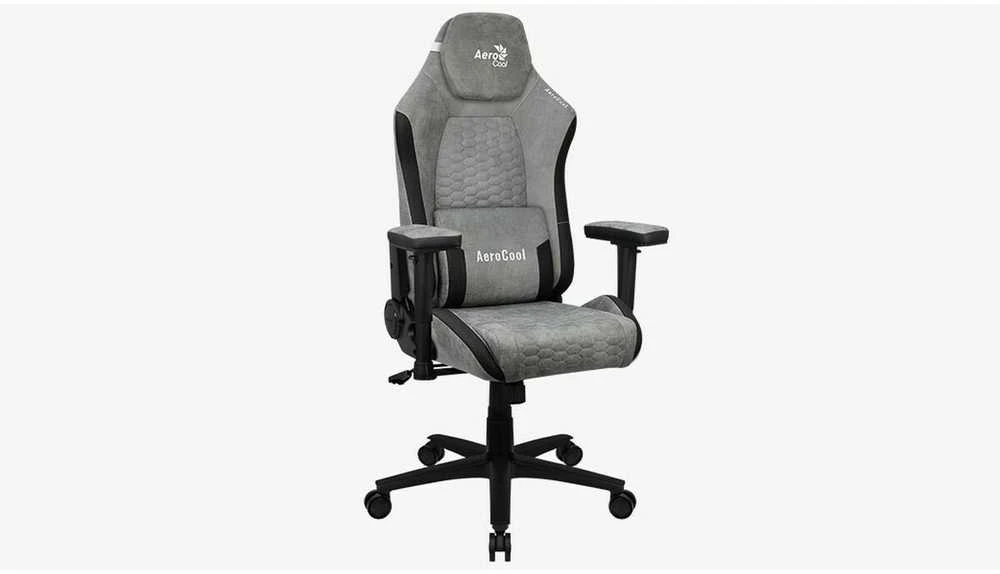 Aerocool Crown AeroSuede Universali žaidimų kėdė Paminkštinta sėdynė Stone Pilkas