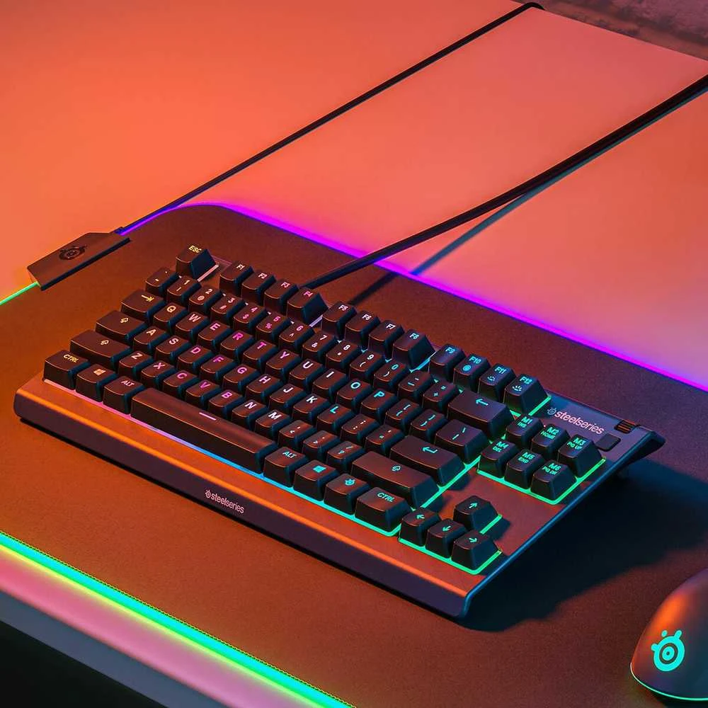 Žaidimų klaviatūra SteelSeries Apex 3 TKL, US kalba, Juodos spalvos