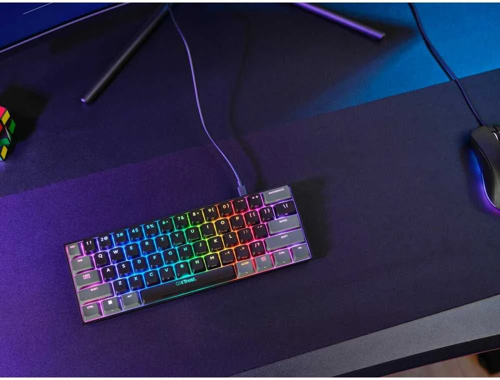 TRUST GXT 867 ACIRA 60% MINI RGB mechaninė klaviatūra