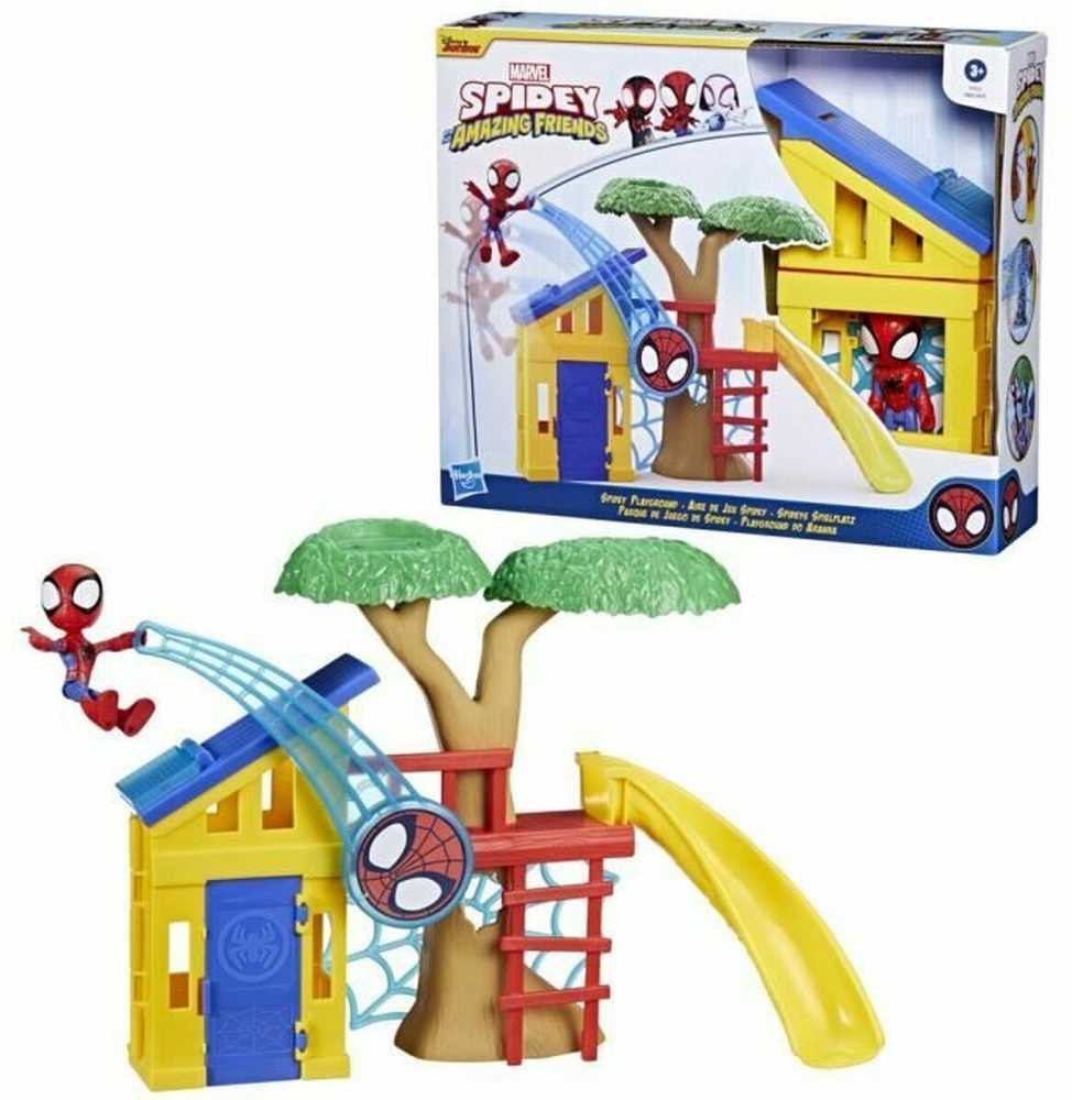 Hasbro Spidey Spidey žaidimų aikštelės dėžutės rinkinys, su 10 cm Spidey figūrėle, nuo 3 metų, Marvel Spidey ir jo nepaprasti draugai