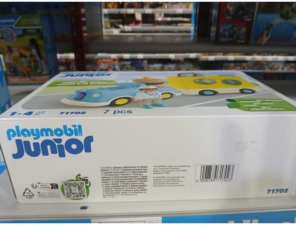 Playmobil – JUNIOR: Pašėlusi spurgų sunkvežimis su krovimo ir rūšiavimo funkcija (71702)