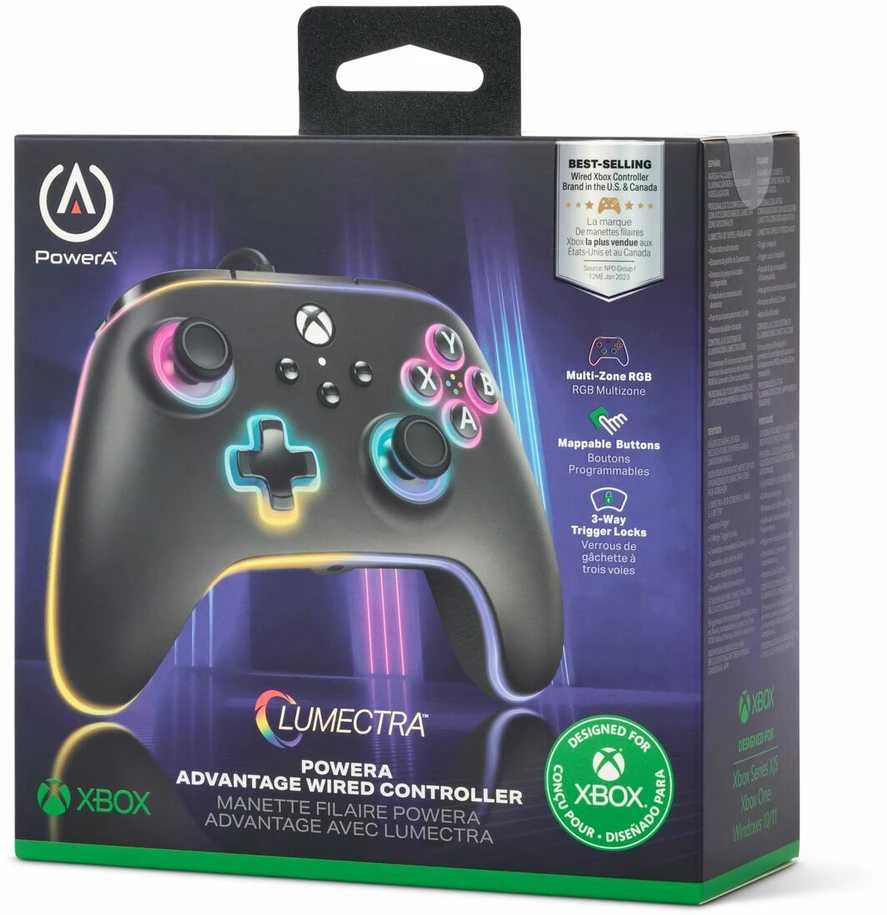 Power A PowerA Advantage laidinis valdiklis | XBOX Series X|S su Lumectra | Juodas