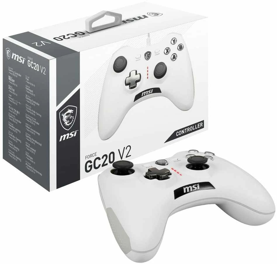 Žaidimų pultelis MSI Force GC20 V2, baltos spalvos