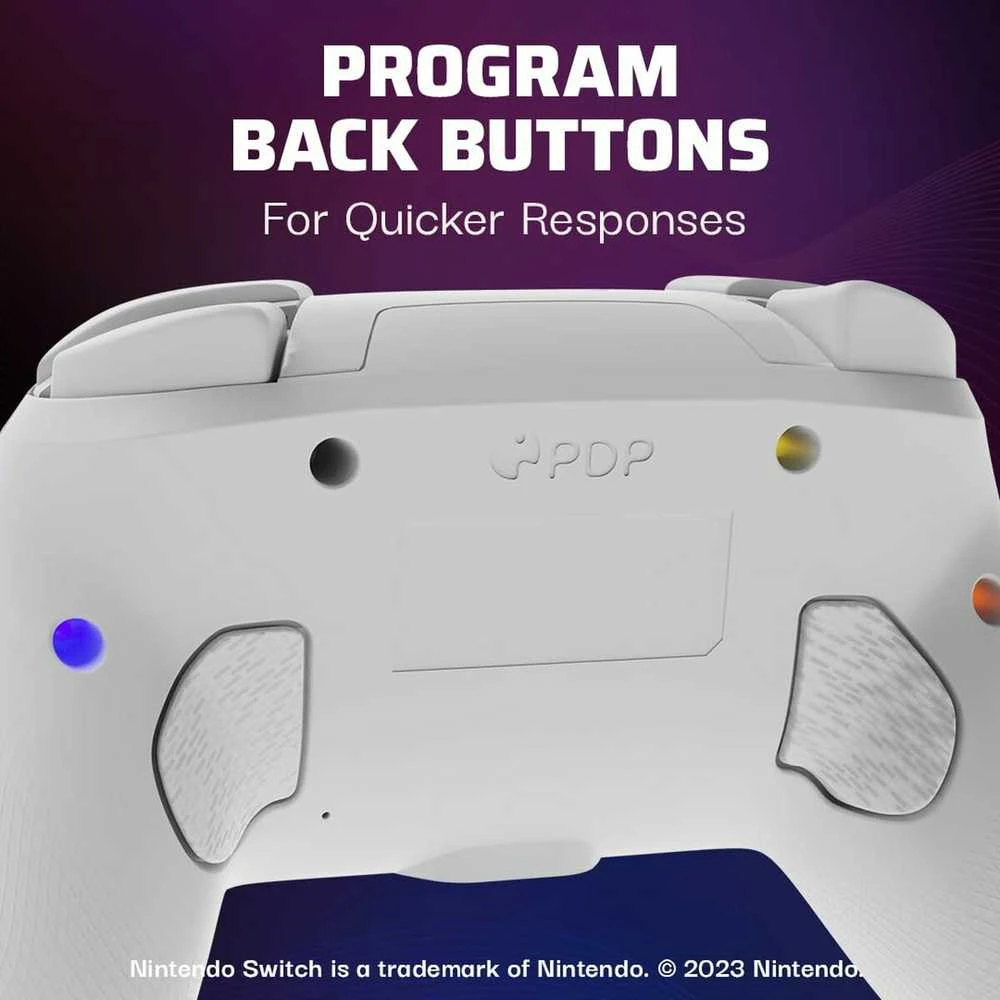 PDP Nintendo Switch baltas belaidis valdiklis (Afterglow Wave)
