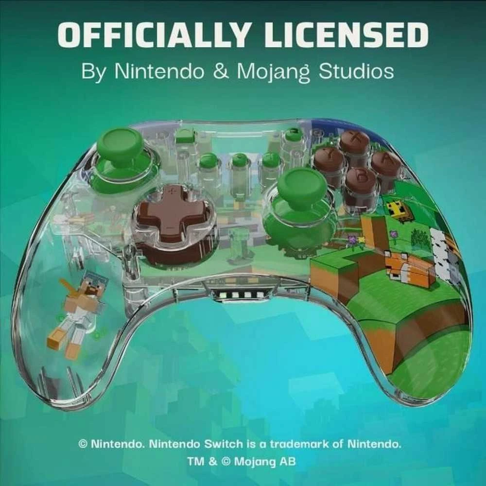 PDP REALMz Belaidis valdiklis skirtas Nintendo Switch - Minecraft Steve -Forest Biome