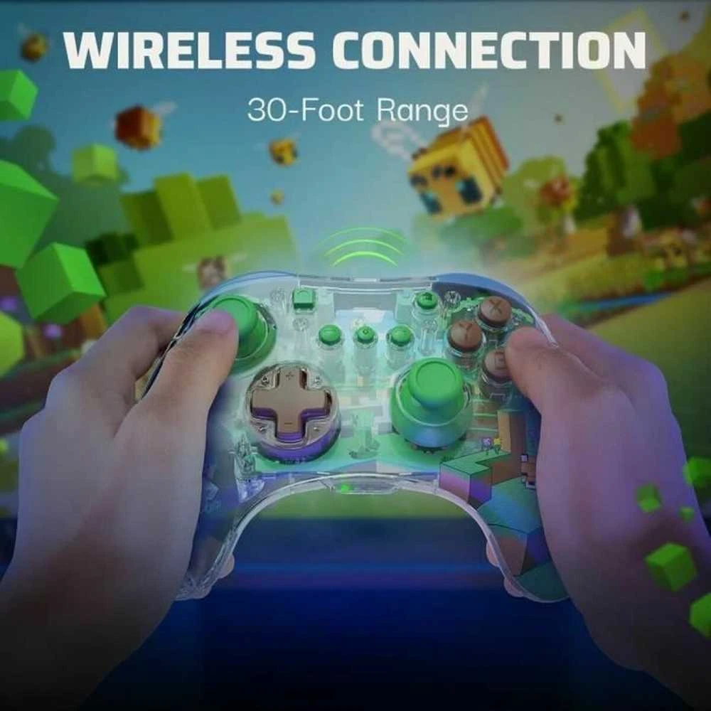 PDP REALMz Belaidis valdiklis skirtas Nintendo Switch - Minecraft Steve -Forest Biome