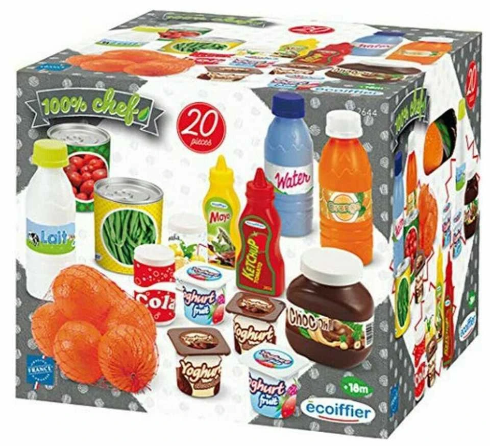 Ecoiffier Žaislinis maisto produktų rinkinys, 20 vnt.