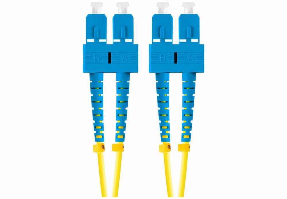 LANBERG šviesolaidinis patchcord SM SC/UPC-SC/UPC dvipusis 5m LSZH g657a1 3.0mm geltonas