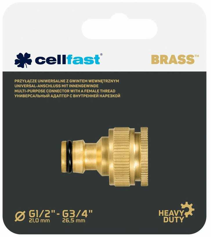 CELLFAST PRZYŁĄCZE NA KRAN MOSIĘŻNE 1/2-3/4" BRASS