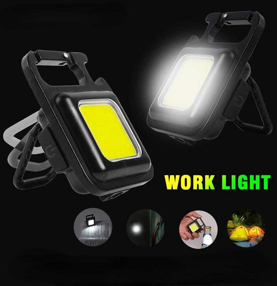 Verk Group LED COB Raktų Pakabukas su Magnetu ir USB Įkrovimu