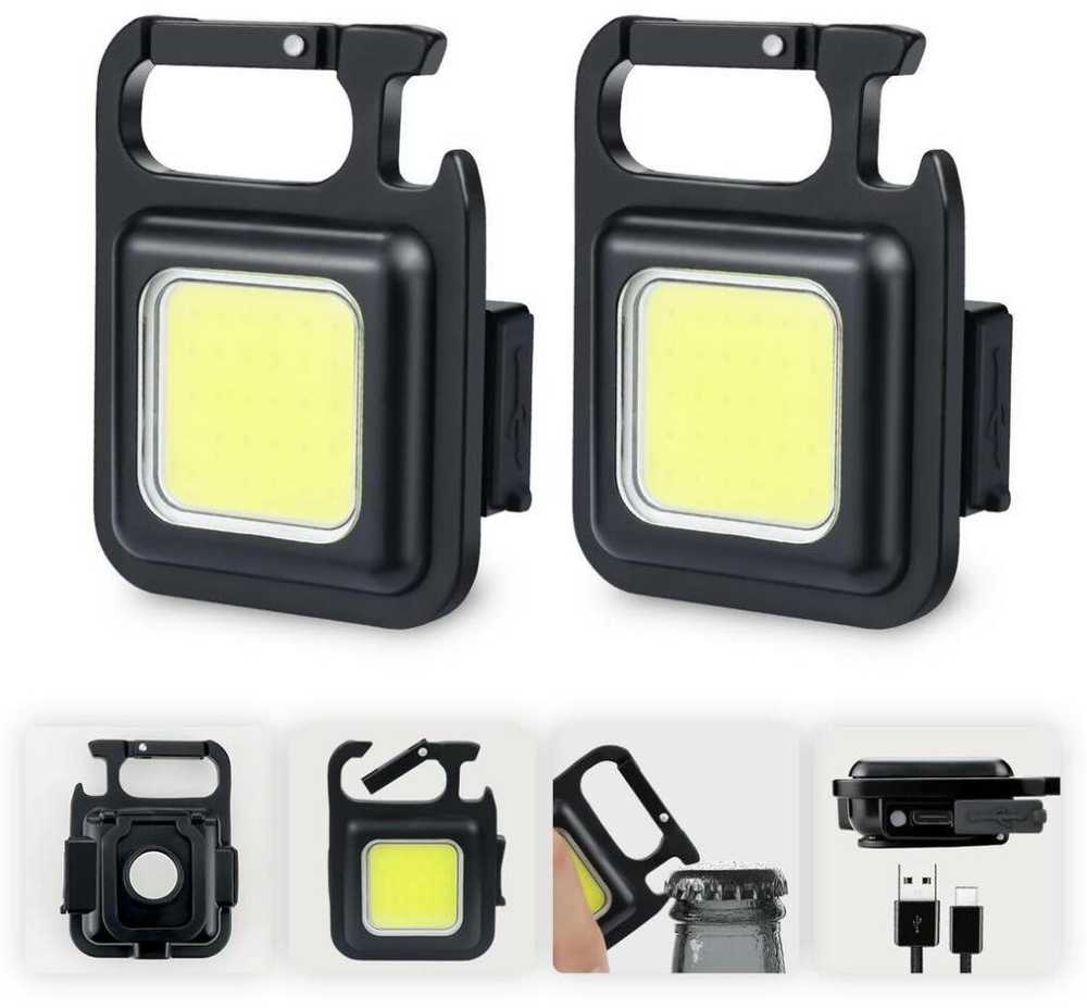 Verk Group LED COB Raktų Pakabukas su Magnetu ir USB Įkrovimu